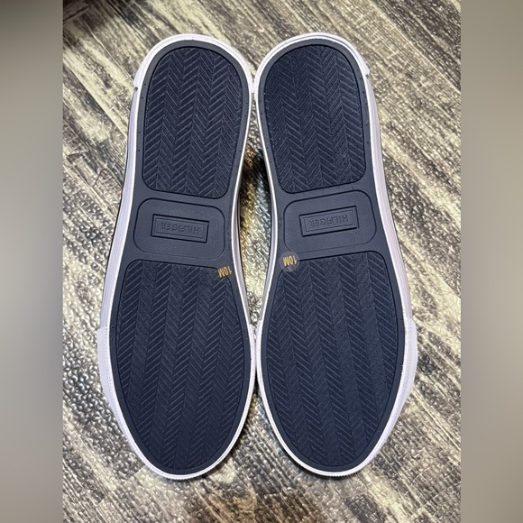 Tommy Hilfiger White and Navy Athletic Shoes - Picture 2 of 16